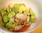ベビー帆立と空豆の生姜明太子ソース和え作り方3写真