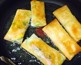 空豆と南瓜のホクホクチーズ春巻き❤️作り方5写真