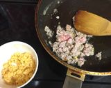 卵のせ塩昆布とレタス炒飯作り方2写真