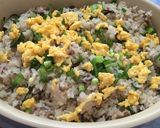 卵のせ塩昆布とレタス炒飯作り方4写真