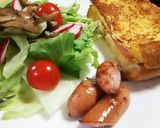 フレンチトースト ｸﾛｯｸﾑｯｼｭ風作り方5写真