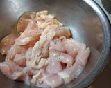 にらと鶏胸肉の甘酢炒め作り方2写真