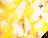 急な時でも簡単 手間なし ベーコン卵餅作り方3写真