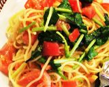 スモークサーモンとトマトの冷製パスタ作り方4写真