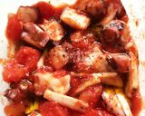たことトマトのオリーブオイルチーズ焼作り方1写真