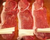 豚薄切り肉で長芋巻き！すき焼割り下使用作り方1写真