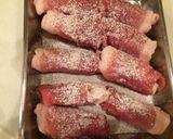 豚薄切り肉で長芋巻き！すき焼割り下使用作り方2写真