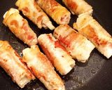 豚薄切り肉で長芋巻き！すき焼割り下使用作り方3写真
