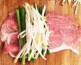 もやし、万能ネギ、豚肉のくるくる巻き♩作り方2写真