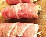 もやし、万能ネギ、豚肉のくるくる巻き♩作り方3写真