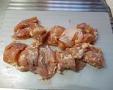 鶏肉とじゃがいものフルーチェ甘辛煮込み作り方2写真