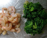 ご飯に合う☆ほうれん草と海老の卵炒め作り方1写真