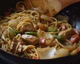 シーフードカレーナポリタンスパゲッティ作り方4写真