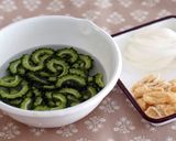 ゴーヤと油揚げのお味噌汁作り方1写真
