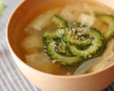 ゴーヤと油揚げのお味噌汁作り方3写真