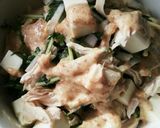 水菜と豆腐のごまドレサラダ♡作り方4写真