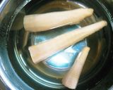 破竹の下処理と下茹で・お味噌汁作り方6写真