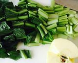 離乳食 9ヶ月 小松菜とりんご煮作り方1写真