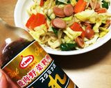 簡単！焼肉のタレで焼うどん♡スタミナ源！作り方6写真
