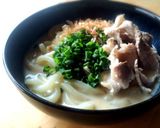 豆乳豚肉うどん作り方3写真
