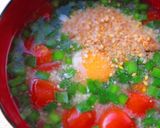 トマトと半熟卵のお味噌汁作り方7写真