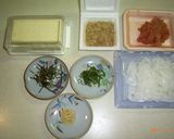 明太子イカ納豆の和風スパゲティー　作り方1写真