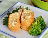 からし豆腐の巾着焼き作り方6写真