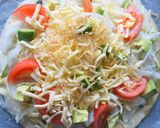 アスパラと小エビの春野菜ピザ　生ハムのせ作り方3写真