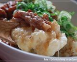豚すき焼き山かけ丼作り方2写真