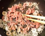 イカの塩辛で居酒屋風冷やしうどん。作り方2写真