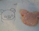 離乳食後期～　１歳誕生日　リラックマ作り方4写真