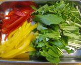 帆立と彩り野菜の豆乳パスタ☆柚子胡椒風味作り方1写真