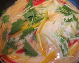 帆立と彩り野菜の豆乳パスタ☆柚子胡椒風味作り方5写真