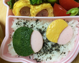 幼稚園 キャラ弁♡だからちゃんむぎちゃん作り方3写真