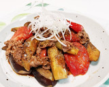 本掲載♡牛肉と茄子のフレッシュトマト炒め作り方6写真