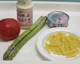 アスパラとペンネのシーザー風サラダ作り方1写真
