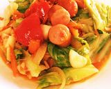 簡単手軽なソーセージ&トマト★野菜炒め作り方5写真
