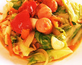 簡単手軽なソーセージ&トマト★野菜炒め作り方5写真