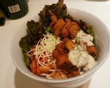 こってり大好き!!!鶏からキムチーズ丼作り方4写真