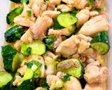 鶏もも肉と胡瓜のねぎ塩炒め⭐︎作り置き作り方9写真