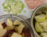 さつま芋と鶏そぼろのカレー煮♪作り方1写真