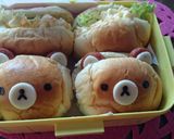 キャラ弁 リラックマのサンドイッチ作り方3写真