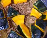 こっくり美味しい♡カボチャと牛肉のゴマ煮作り方7写真