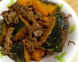こっくり美味しい♡カボチャと牛肉のゴマ煮作り方10写真