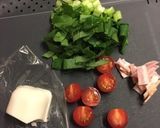 【スープジャー】小松菜トマトベーコン豆腐作り方2写真