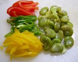 ヘルシー！そら豆のさっぱり3色炒め作り方1写真