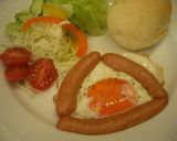 白身が美味しく食べれるソーセージエッグ作り方3写真