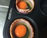 お弁当に！※ベーコンカップエッグ※作り方1写真
