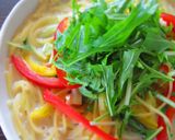 帆立と彩り野菜の豆乳パスタ☆柚子胡椒風味作り方7写真