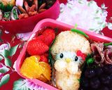 キャラ弁 みかんキティーちゃん作り方3写真